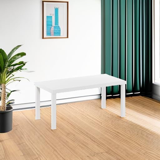 Furinno Classic Simple Coffee Table for Living Room, 38.98 (W) x 17.52 (H) x 18.9 (D) Inches, White