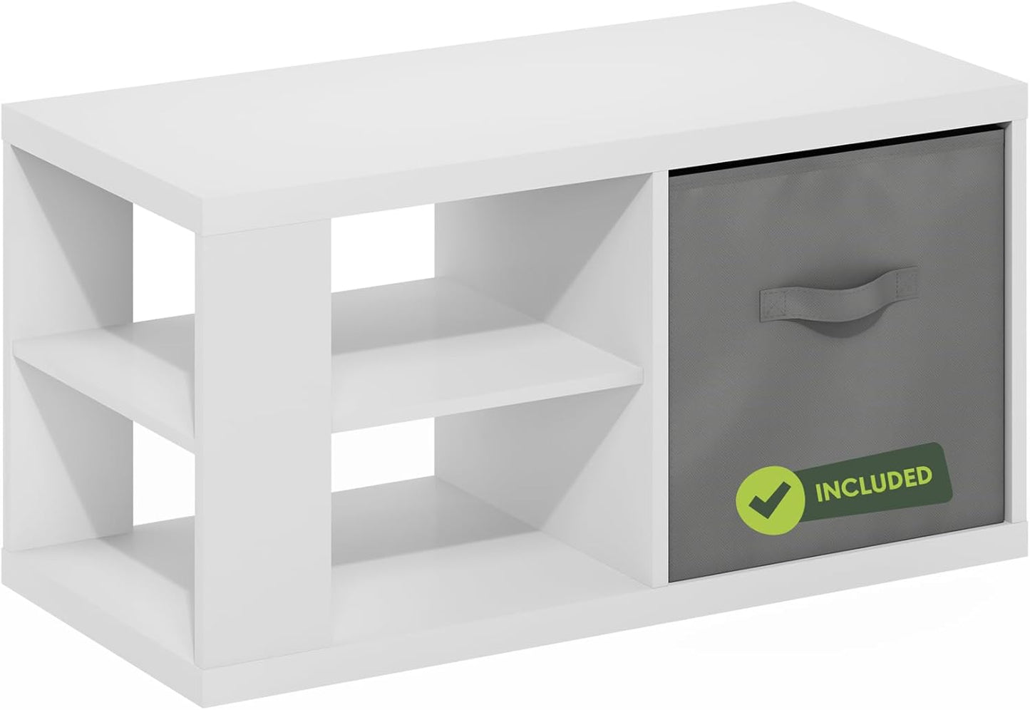 Furinno Classic Simple Coffee Table for Living Room, 38.98 (W) x 17.52 (H) x 18.9 (D) Inches, White