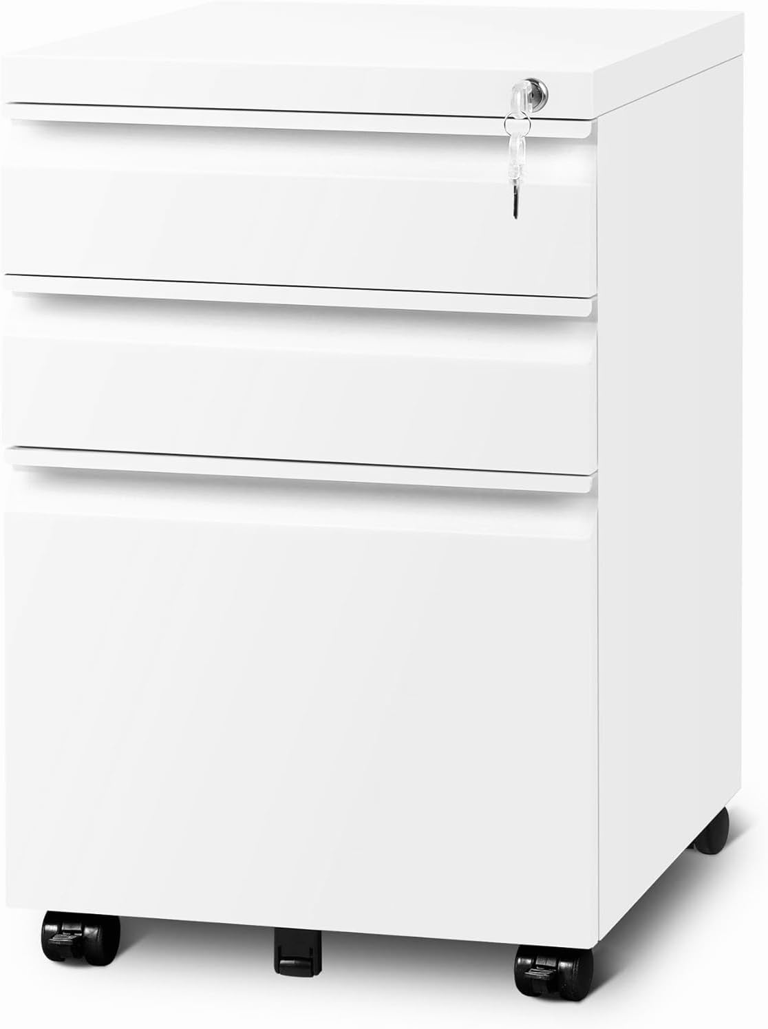 Metal Storage Cabinet with Adjustable Shelves, Garage Storage Cabinets with Doors and Shelves, File Cabinets for Home Office, Kitchen Pantry Cabinet, 71'H, Black
