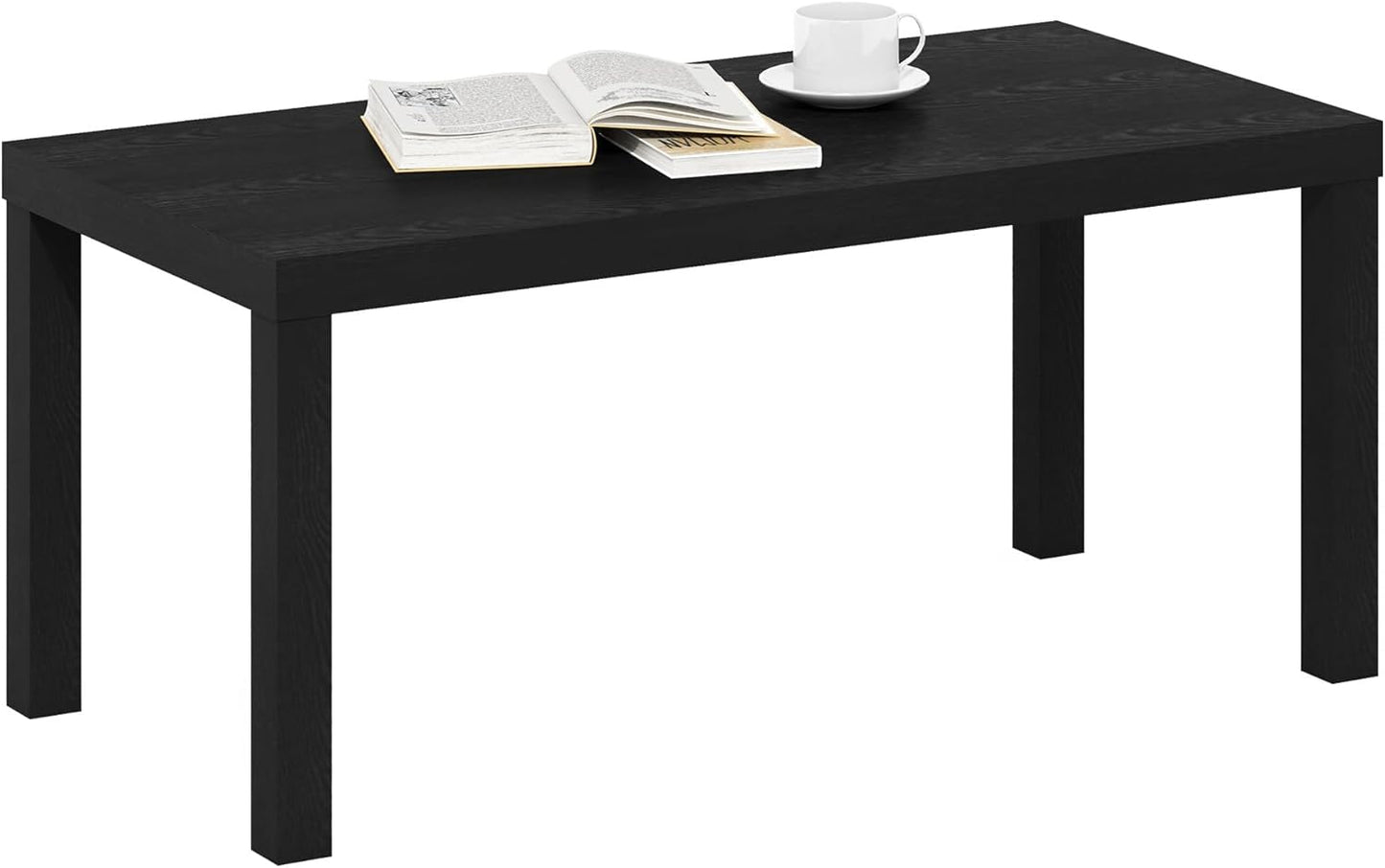 Furinno Classic Simple Coffee Table for Living Room, 38.98 (W) x 17.52 (H) x 18.9 (D) Inches, White