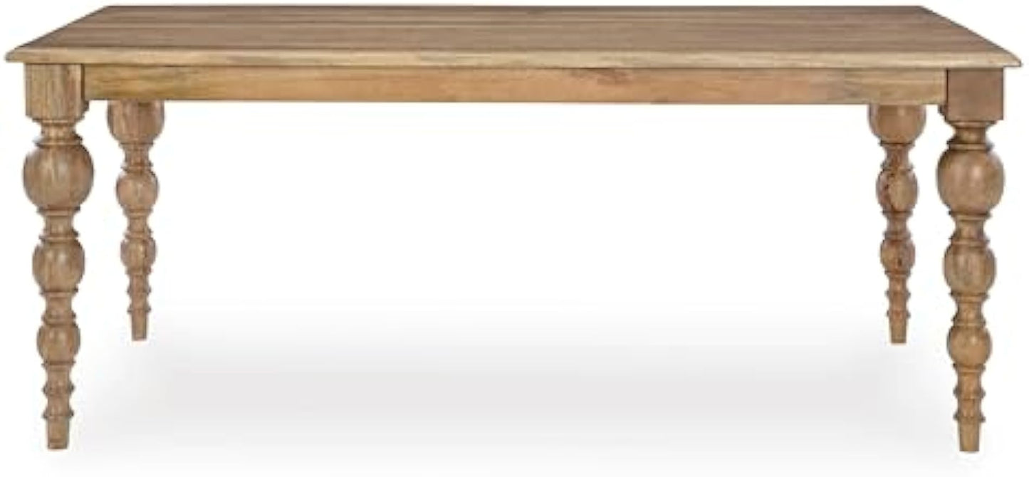 Signature Design by Ashley Rybergston Casual Dining Table with 4 Legs, Light Brown