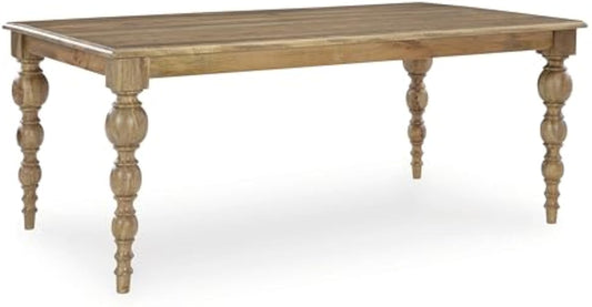 Signature Design by Ashley Rybergston Casual Dining Table with 4 Legs, Light Brown