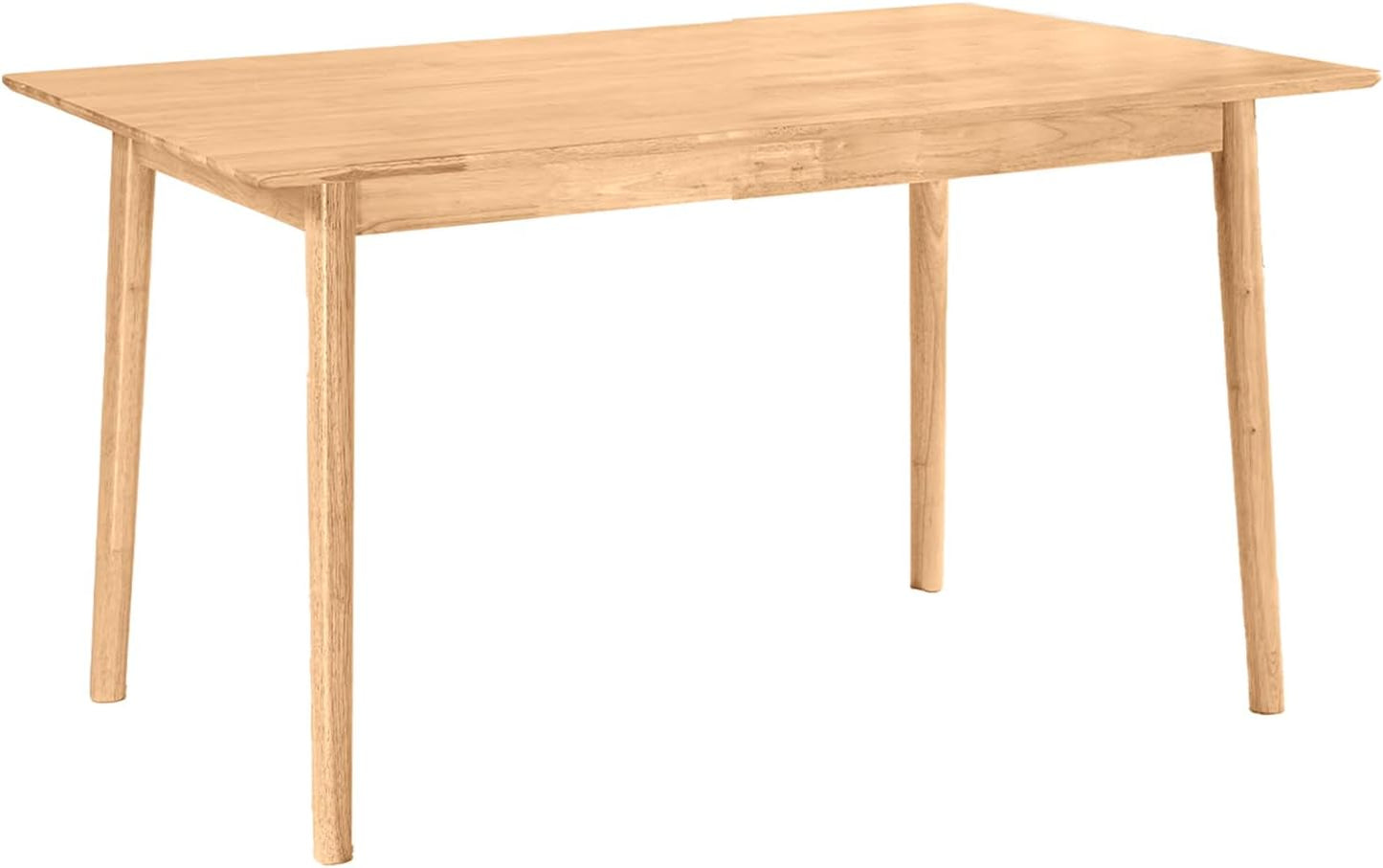 DELAVIN 47.2" Solid Wood Dining Table, Mid Century Modern Wooden Kitchen Table, Farmhouse Dining Room Table, Easy Assembly, Walnut, 47.2" L x 29.5" W