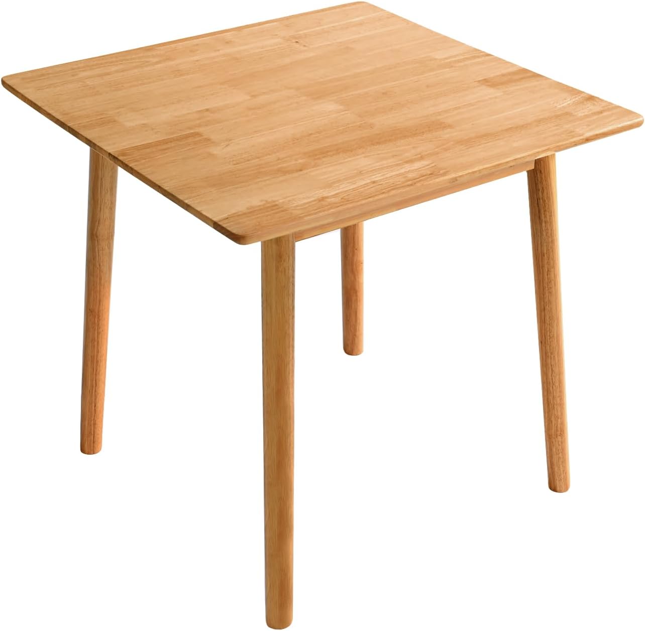 DELAVIN 47.2" Solid Wood Dining Table, Mid Century Modern Wooden Kitchen Table, Farmhouse Dining Room Table, Easy Assembly, Walnut, 47.2" L x 29.5" W