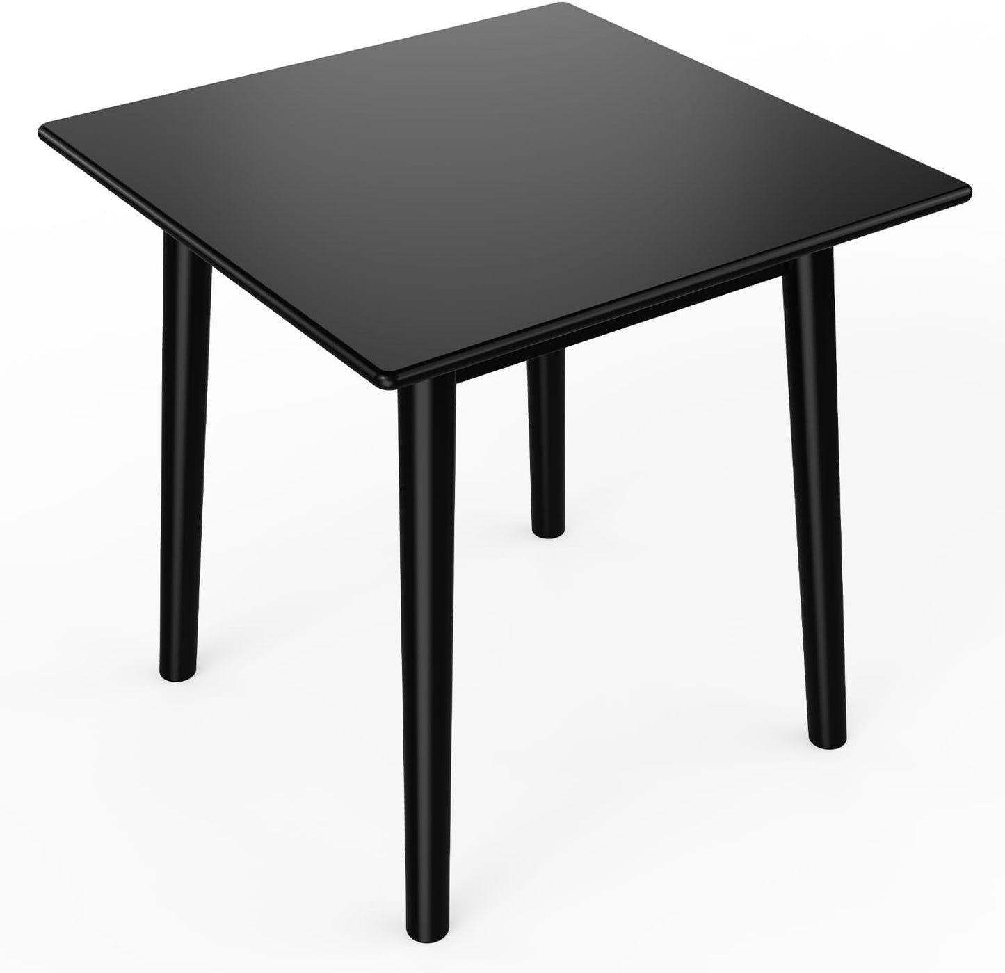 DELAVIN 47.2" Solid Wood Dining Table, Mid Century Modern Wooden Kitchen Table, Farmhouse Dining Room Table, Easy Assembly, Walnut, 47.2" L x 29.5" W