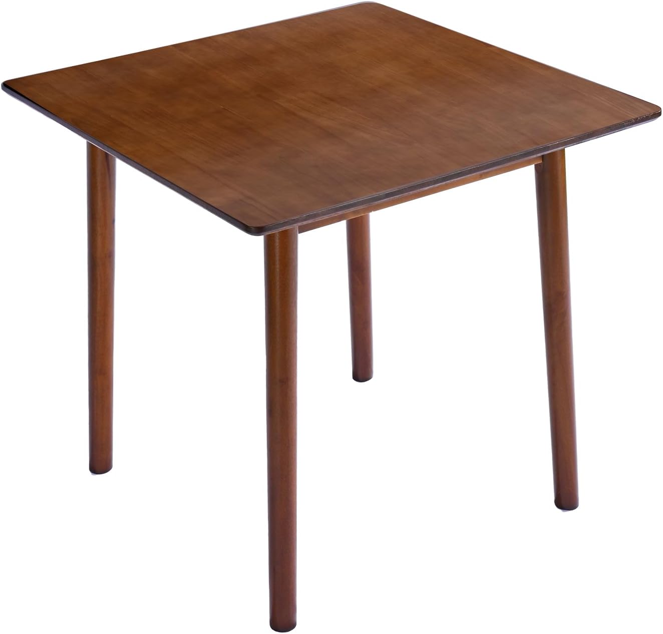 DELAVIN 47.2" Solid Wood Dining Table, Mid Century Modern Wooden Kitchen Table, Farmhouse Dining Room Table, Easy Assembly, Walnut, 47.2" L x 29.5" W