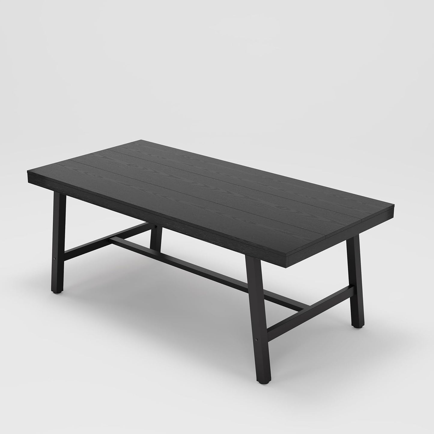 GarveeHome Industrial Dining Table for 6-8 People, 70.87" Long Wooden Kitchen Table with Sturdy Metal Frame & Rustic Brown Finish (Brown, 70.87" Long)