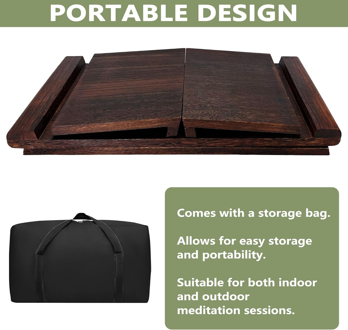 Floor Table, Altar Table Paulownia Folding Design, Low Meditation Table for Sitting on The Floor Japanese Table Tatami Table