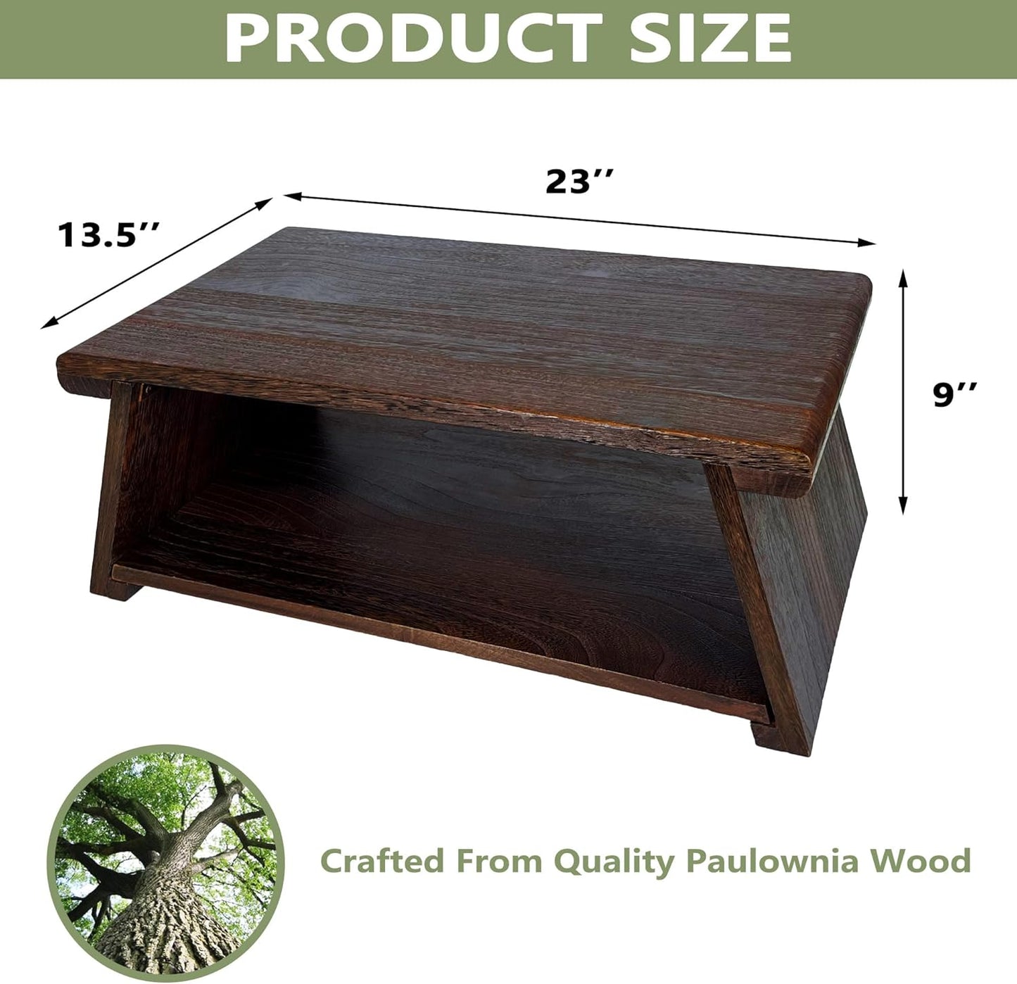 Floor Table, Altar Table Paulownia Folding Design, Low Meditation Table for Sitting on The Floor Japanese Table Tatami Table